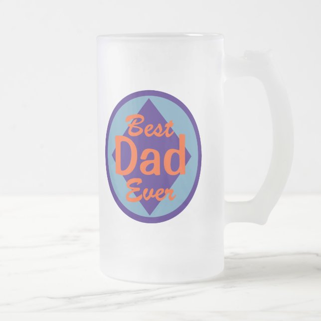 Taza De Cristal Esmerilado Mejor Papá Nunca Mug (Derecha)