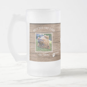 Taza De Cristal Esmerilado Mejor Papá Perro en Instagram Fotografía e Impresi