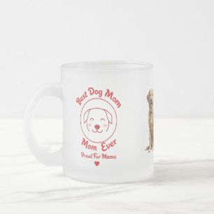 Taza De Cristal Esmerilado Mejor Perro Mamá Jamás Escarcha De Vidrio - Orgull