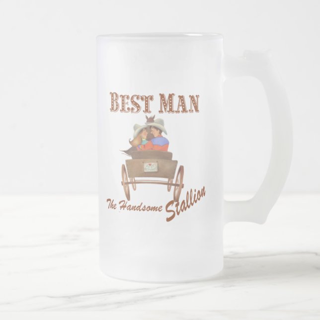 Taza De Cristal Esmerilado Mejor regalo masculino 16 oz Frosted Beer Mug (Derecha)