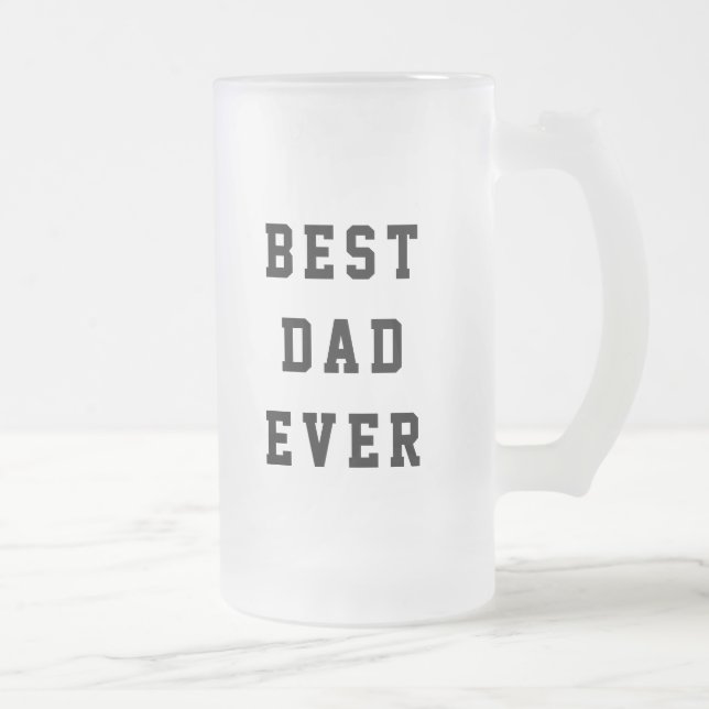 Taza De Cristal Esmerilado Mejor tipografía de papá (Derecha)