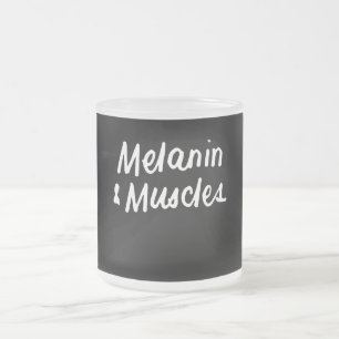 Taza De Cristal Esmerilado Melanina Y Músculos Negro Es Un Hermoso Gimnasio D