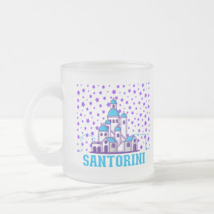 Taza De Cristal Esmerilado Memoria Santorini.b