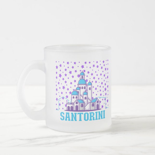 Taza De Cristal Esmerilado Memoria Santorini.b (Izquierda)