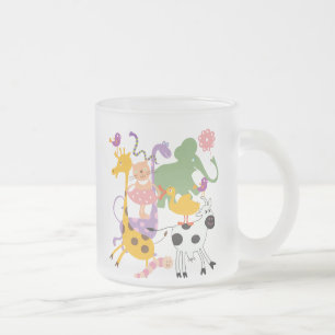 Taza De Cristal Esmerilado Menagerie animal