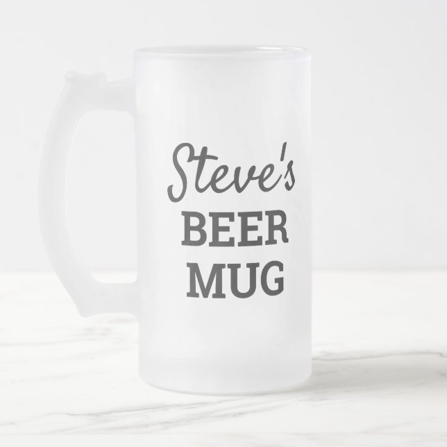 Taza De Cristal Esmerilado Mentes personalizados (Izquierda)