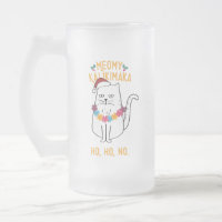 Meowy Kalikimaka Funny Cat Santa Hat Navidades