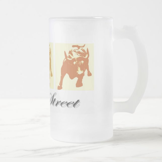 Taza De Cristal Esmerilado Mercado de alza de Wall Street (Derecha)