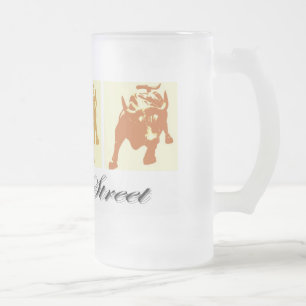 Taza De Cristal Esmerilado Mercado de burbujas de Wall Street