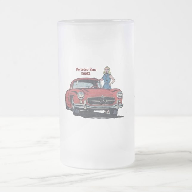 Taza De Cristal Esmerilado Mercedes-Benz 300SL (Centro)