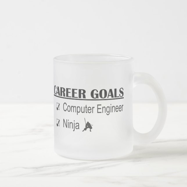 Taza De Cristal Esmerilado Metas de la carrera de Ninja - ingeniero (Derecha)