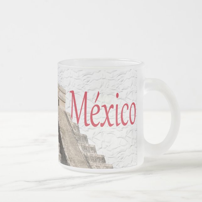 Taza De Cristal Esmerilado México (Derecha)