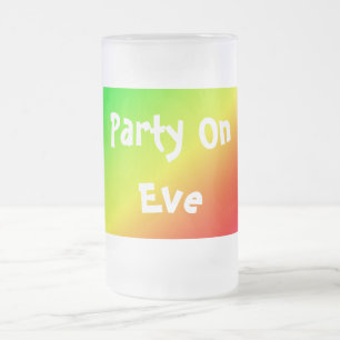 Taza De Cristal Esmerilado Mezcla diagonal de gradiente arcoiris colorido