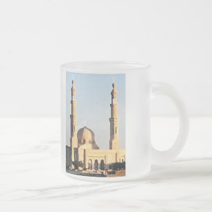 Taza De Cristal Esmerilado Mezquita en Asuán Egipto