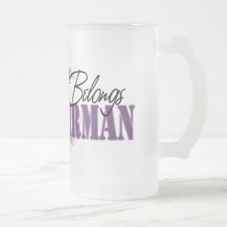 Taza De Cristal Esmerilado Mi corazón pertenece a mi aviador