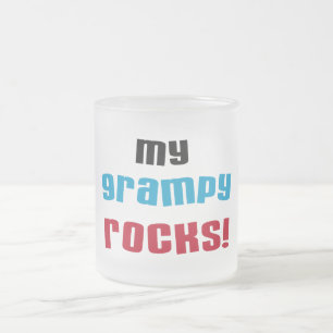 Taza De Cristal Esmerilado Mi Grampy estremece camisetas y regalos