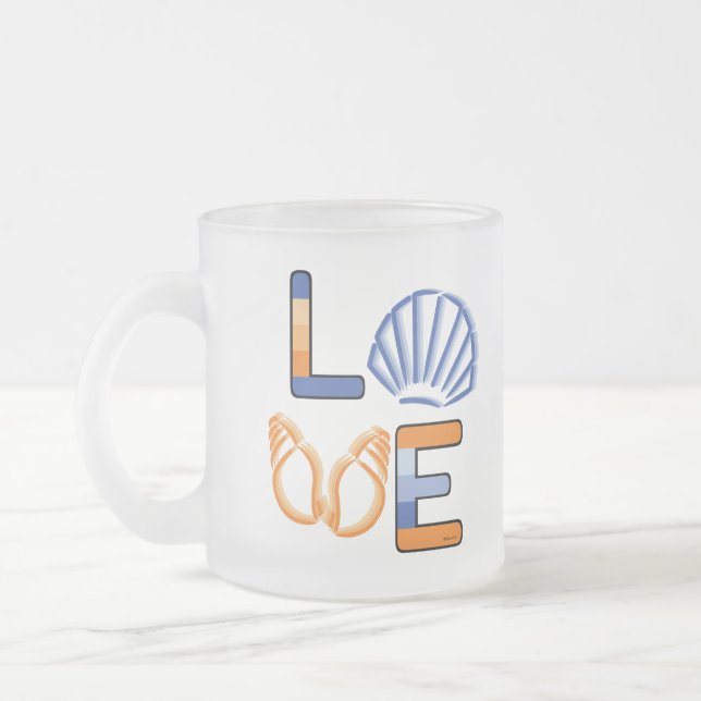 Taza De Cristal Esmerilado Mi gran amor: el mar (Izquierda)