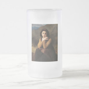 Taza De Cristal Esmerilado Mignon Innocence of Adolescent Chica, Bouguereau