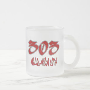 Taza De Cristal Esmerilado Milla-Alta ciudad del representante (303)