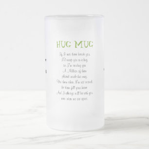 Taza De Cristal Esmerilado Millón de abrazos versifican un singular
