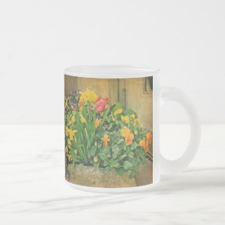 Taza De Cristal Esmerilado Mini Springtime Garden