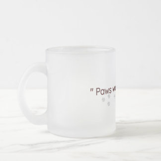 Taza De Cristal Esmerilado Minimal Cat Paw Lovers Frosted Mug