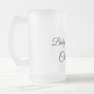 Taza De Cristal Esmerilado MINIMAL SIMPLE.CUTIE AGREGAR NOMBRE BEBÉ ducha de