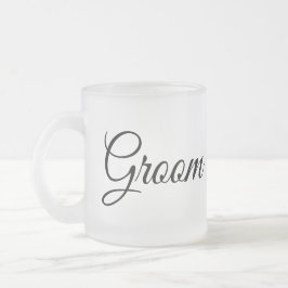 Taza De Cristal Esmerilado Minimalist Groom Frosted Glass Mug
