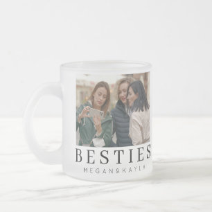Taza De Cristal Esmerilado Minimalista Moda moderna mejores amigos