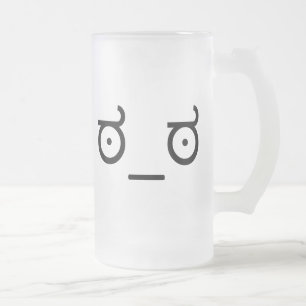 Taza De Cristal Esmerilado Mire de la desaprobación Meme