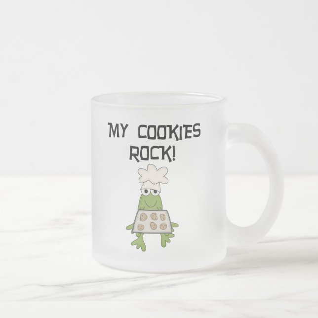 Taza De Cristal Esmerilado Mis cocinas rocían camisetas y regalos (Derecha)