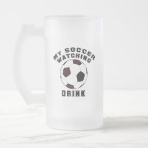 TAZA DE CRISTAL ESMERILADO MIS FÚTBOL VIENDO