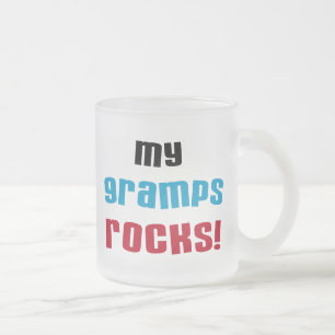 Taza De Cristal Esmerilado Mis Gramps Rocks camisetas y regalos