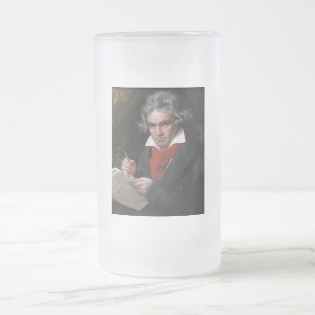 Taza De Cristal Esmerilado Missa Solemnis: Ludwig Beethoven Música Clásica (Centro)