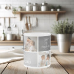 Taza De Cristal Esmerilado Moden 3Collage Photo & Grey Best Family Gift<br><div class="desc">Moden 3Collage Photo & Grey Best Family Gift</div>