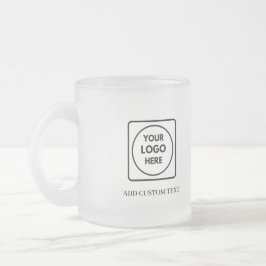 Taza De Cristal Esmerilado Modern Frosted Logo Text Business Template mug