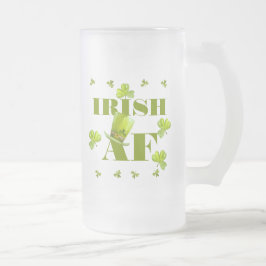 Taza De Cristal Esmerilado Modern Funny IRISH AF