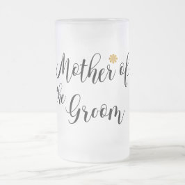 Taza De Cristal Esmerilado Moderna Boda elegante madre del Groom