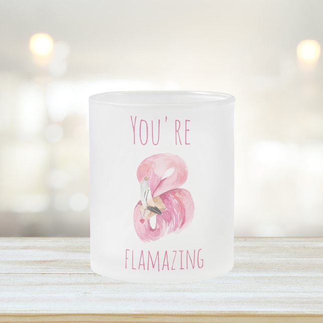 Taza De Cristal Esmerilado Moderno, Es Flamante Belleza Flamingo Rosa (Subido por el creador)