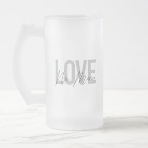 Taza De Cristal Esmerilado Moderno, simple, moda, diseño fresco Amor Nuevo Mé