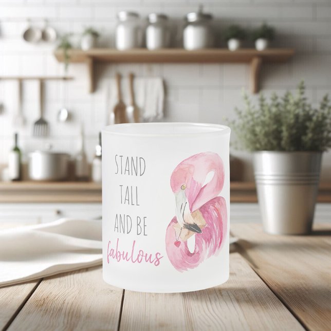 Taza De Cristal Esmerilado Moderno Stand Exótico Alto Y SEA Fabuloso Flamingo (Subido por el creador)