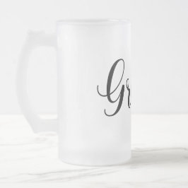Taza De Cristal Esmerilado Moderno y elegante Groom