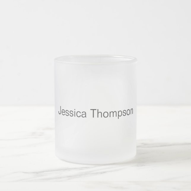 Taza De Cristal Esmerilado Moderno y elegante, sencillo profesional (Centro)