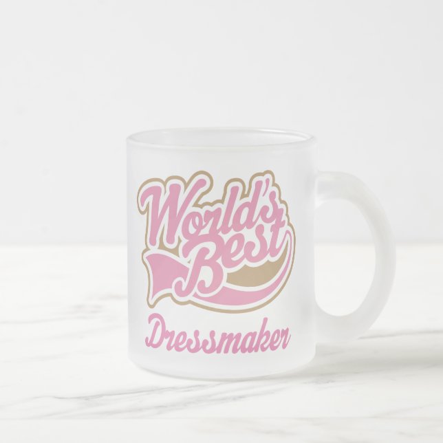Taza De Cristal Esmerilado Modista linda (Derecha)