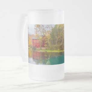 Taza De Cristal Esmerilado Molino Alley Roller Y Mugre Primaveral