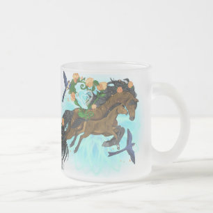 Taza De Cristal Esmerilado Momma Horse~ mugre