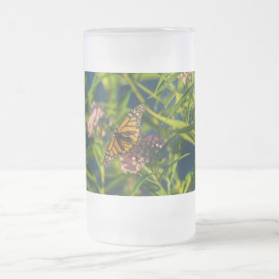 Taza De Cristal Esmerilado Monarca Y Cerveza De Lechuga