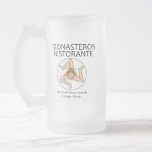 Taza De Cristal Esmerilado Monasteros Ristorante, Chicago, Illinois