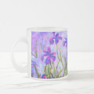 Taza De Cristal Esmerilado Monet Lilac Irises