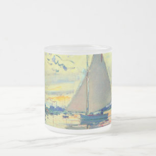 Taza De Cristal Esmerilado Monet Sailboat en Le Petit-Gennevilliers